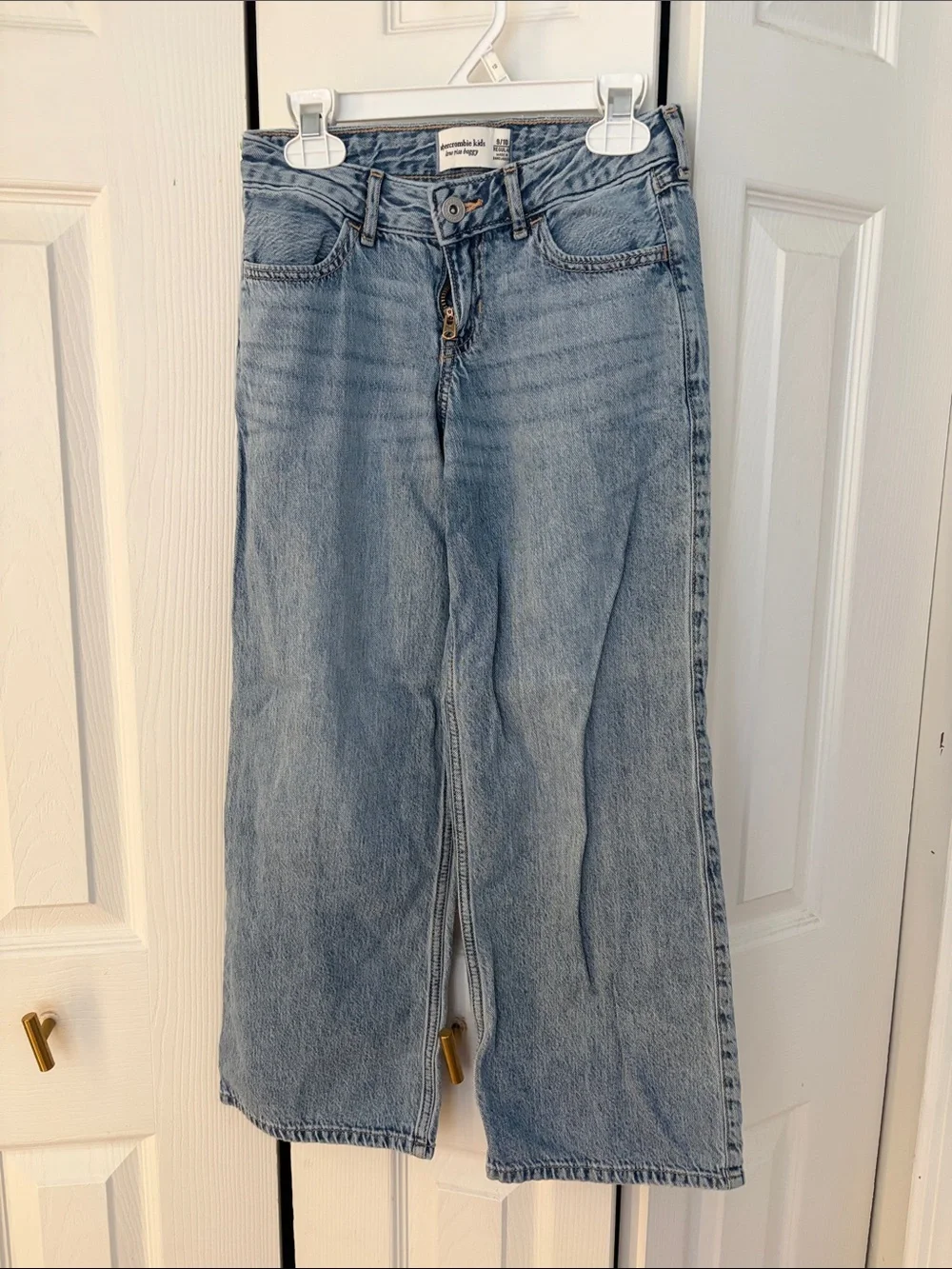 abercrombie kids Light Blue Wide-Leg Jeans